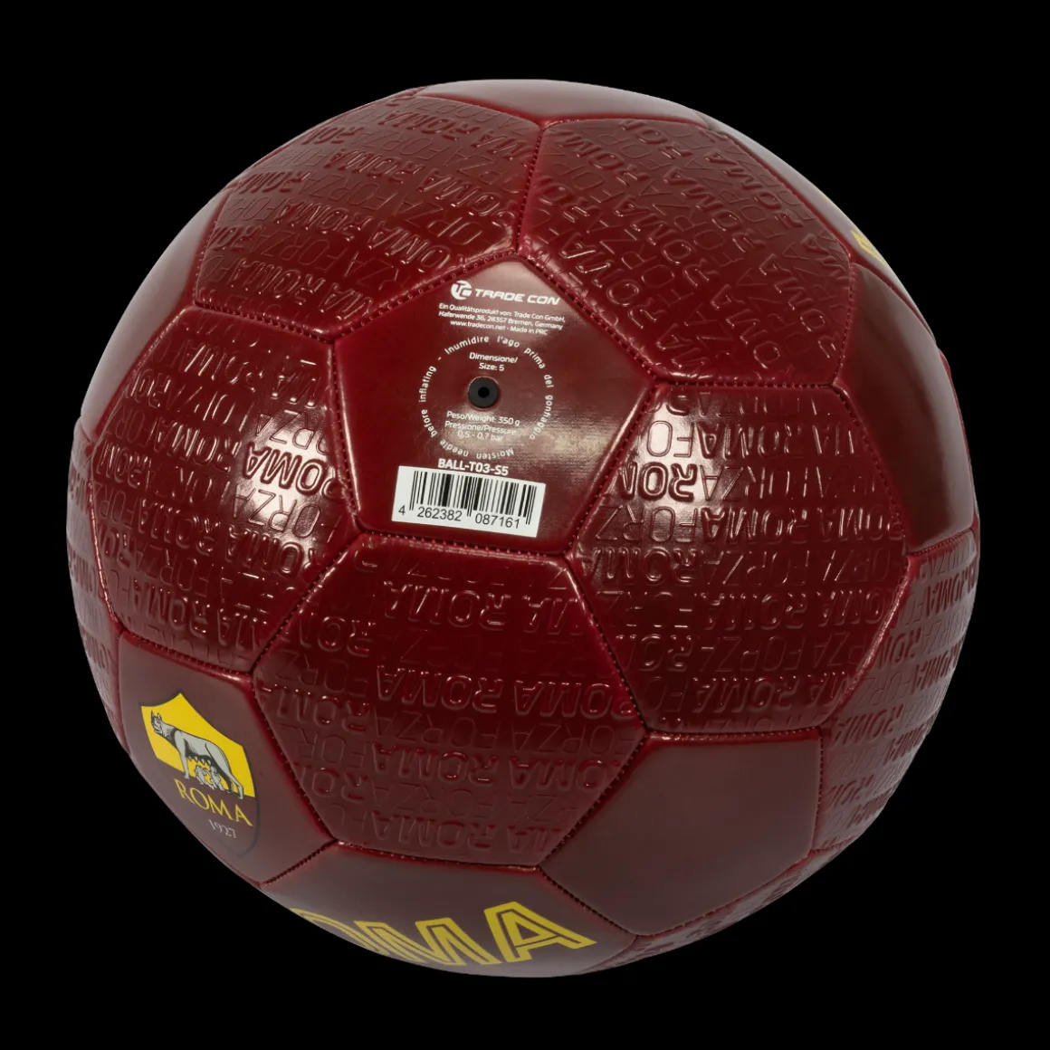 AS Roma ball with Forza Roma pattern embossed, size 5 Cheap