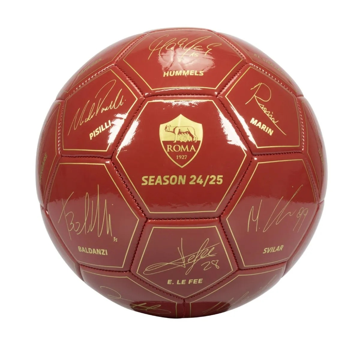 AS Roma football with players' autographs 2024/25, Size 5 Discount