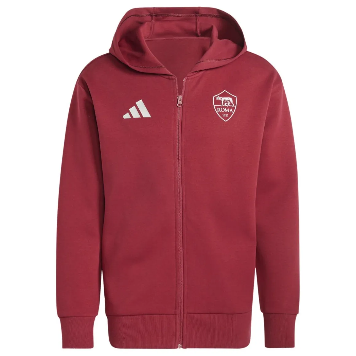 AS Roma Full Zip Sweatshirt, Red, Men Best Sale