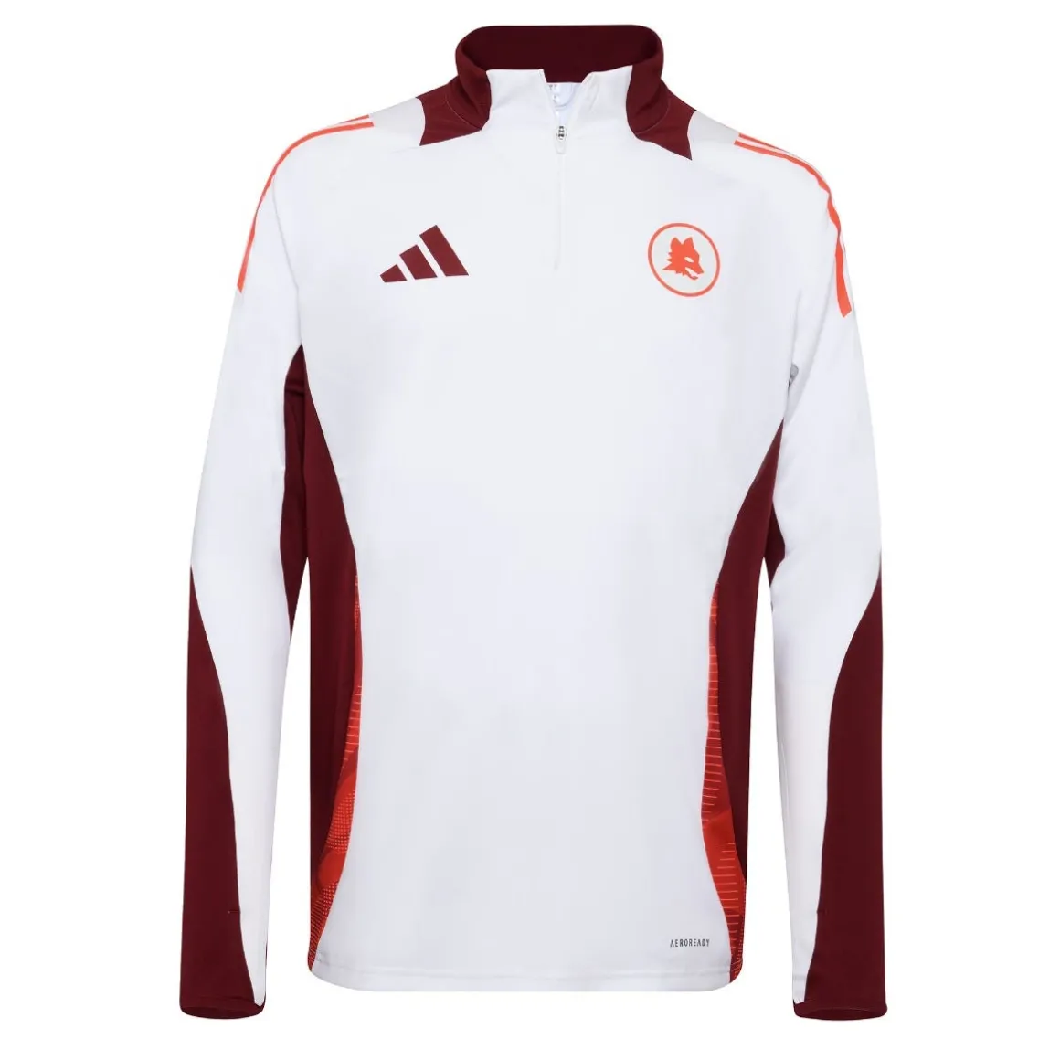 AS Roma half-zip training sweatshirt, White Cheap