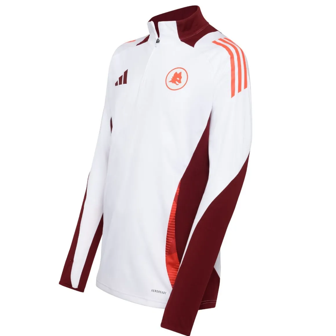 AS Roma half-zip training sweatshirt, White Cheap