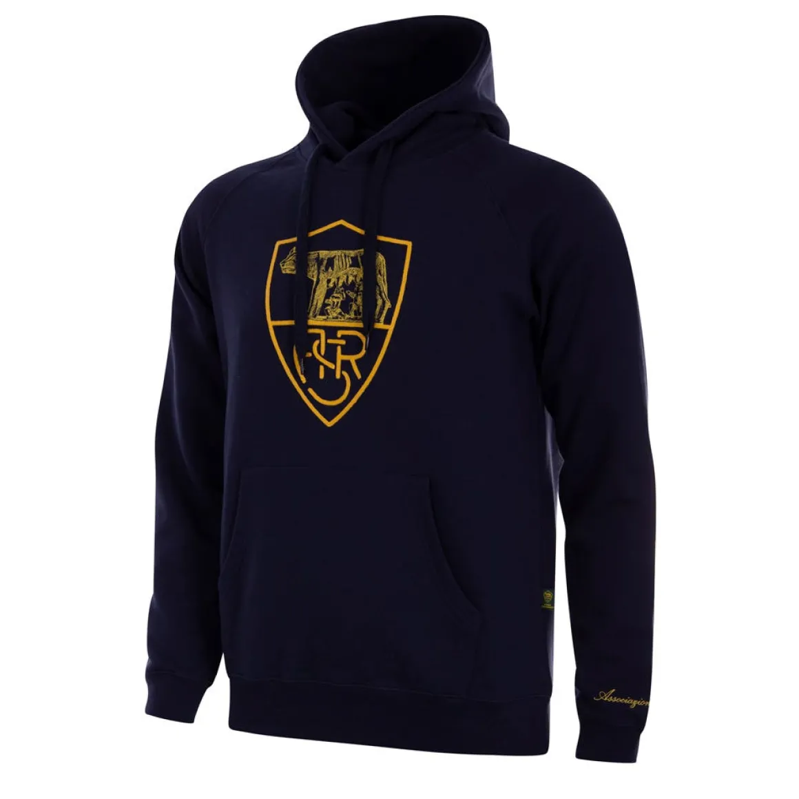 AS Roma Heritage Collection Crest Logo Hoodie, Men, Blue Best