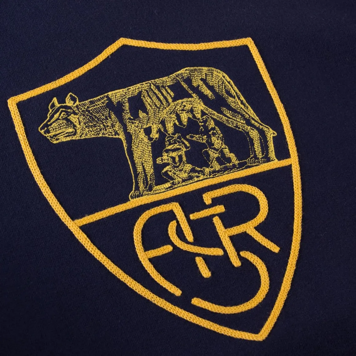 AS Roma Heritage Collection Crest Logo Hoodie, Men, Blue Best