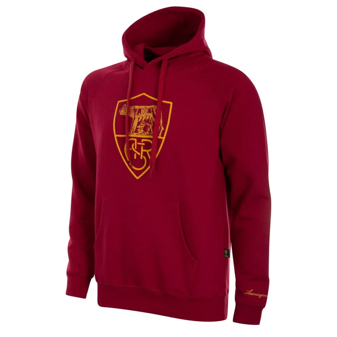 AS Roma Heritage Collection Crest Logo Hoodie, Men, Red Outlet