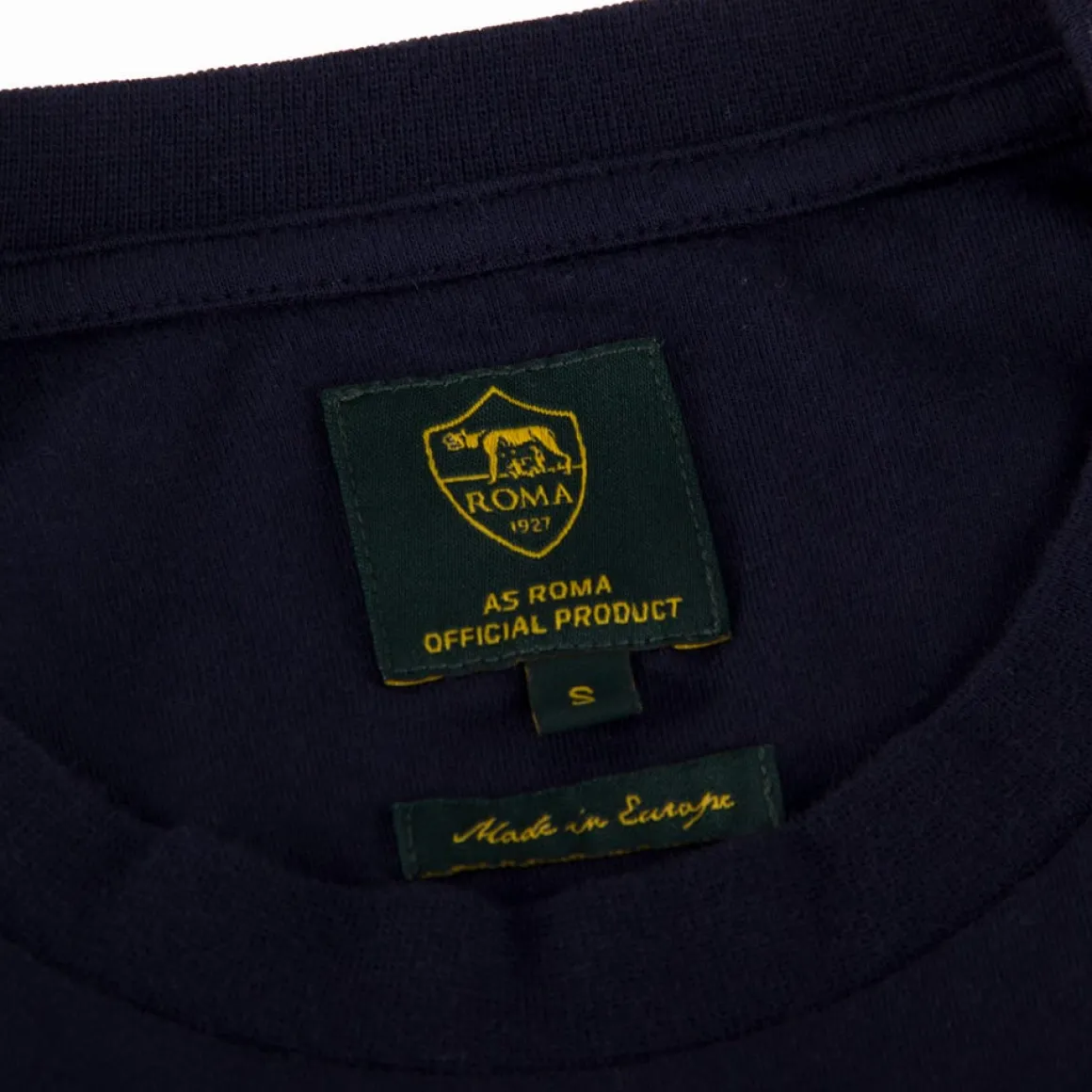 AS Roma Heritage Crest logo T-shirt, Men, Blue Fashion