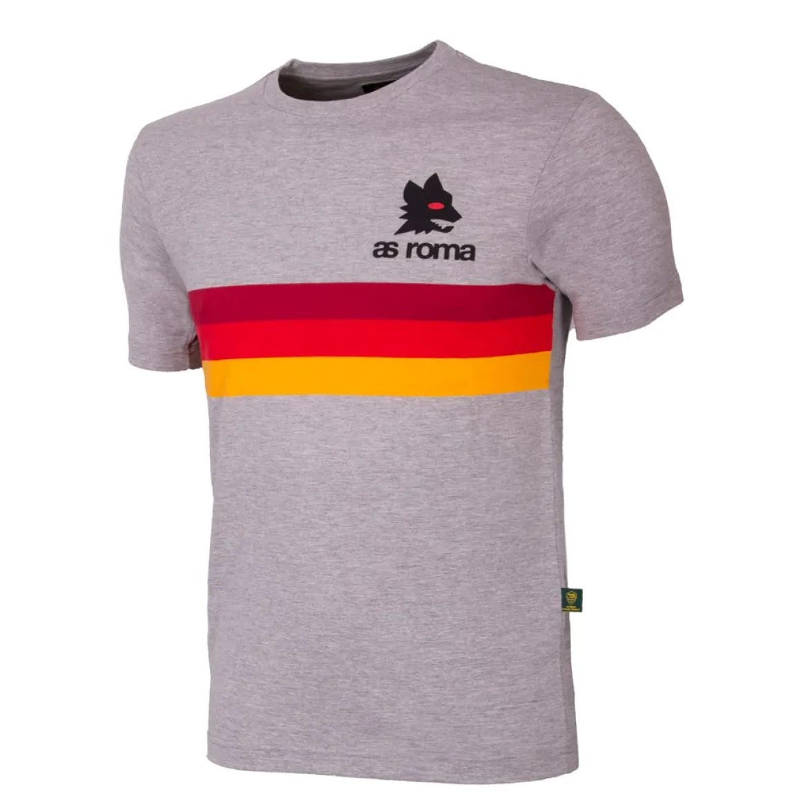 AS Roma retro striped T-shirt and Lupetto logo, Adult,Grey Cheap