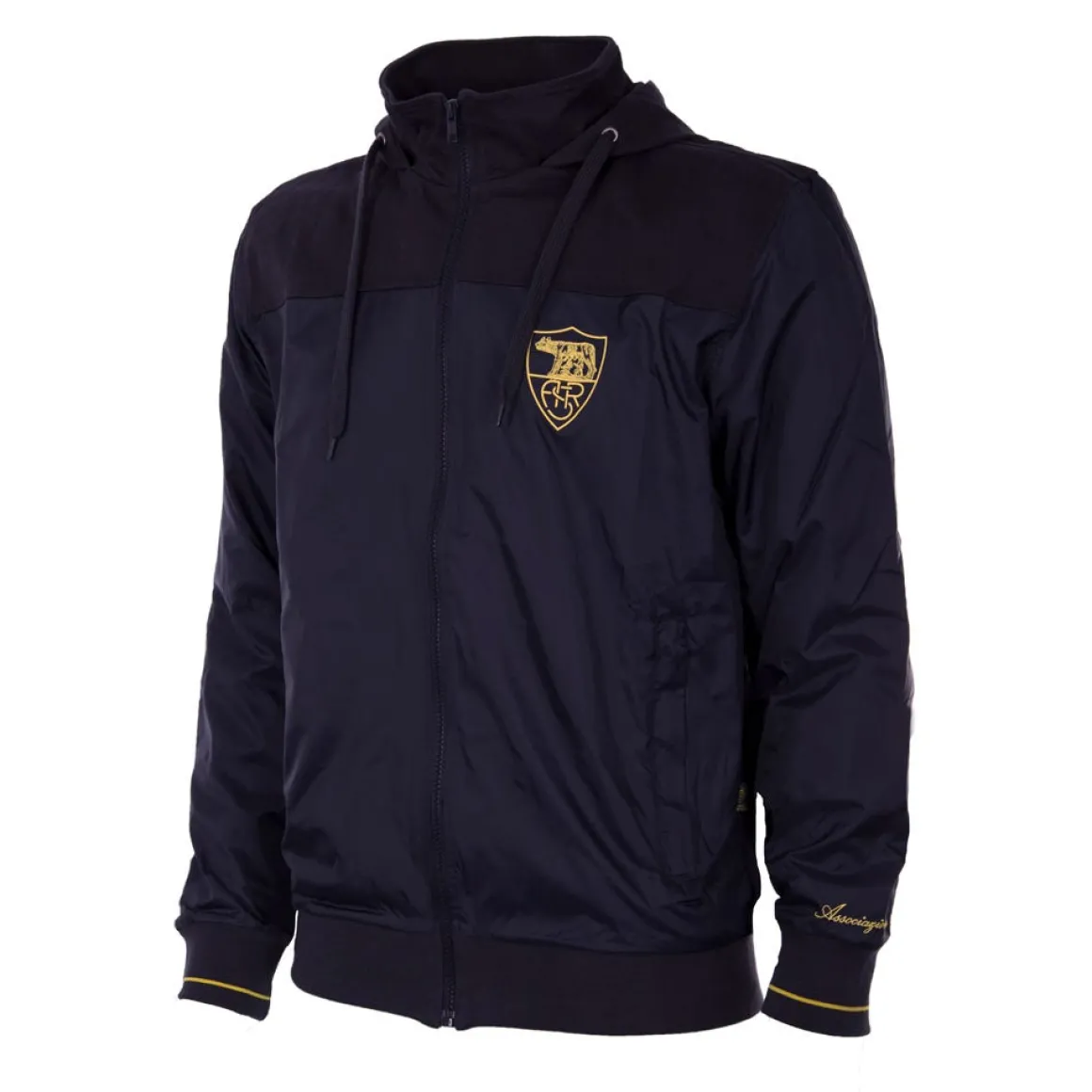 AS Roma retro windrunner jacket, Adult, Blue Best Sale