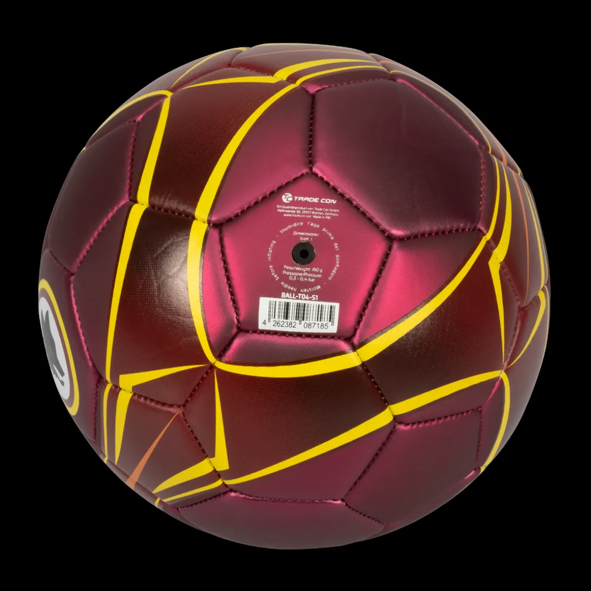 AS Roma soccer ball metallic finish and Wolf Logo, Size 1 Best Sale