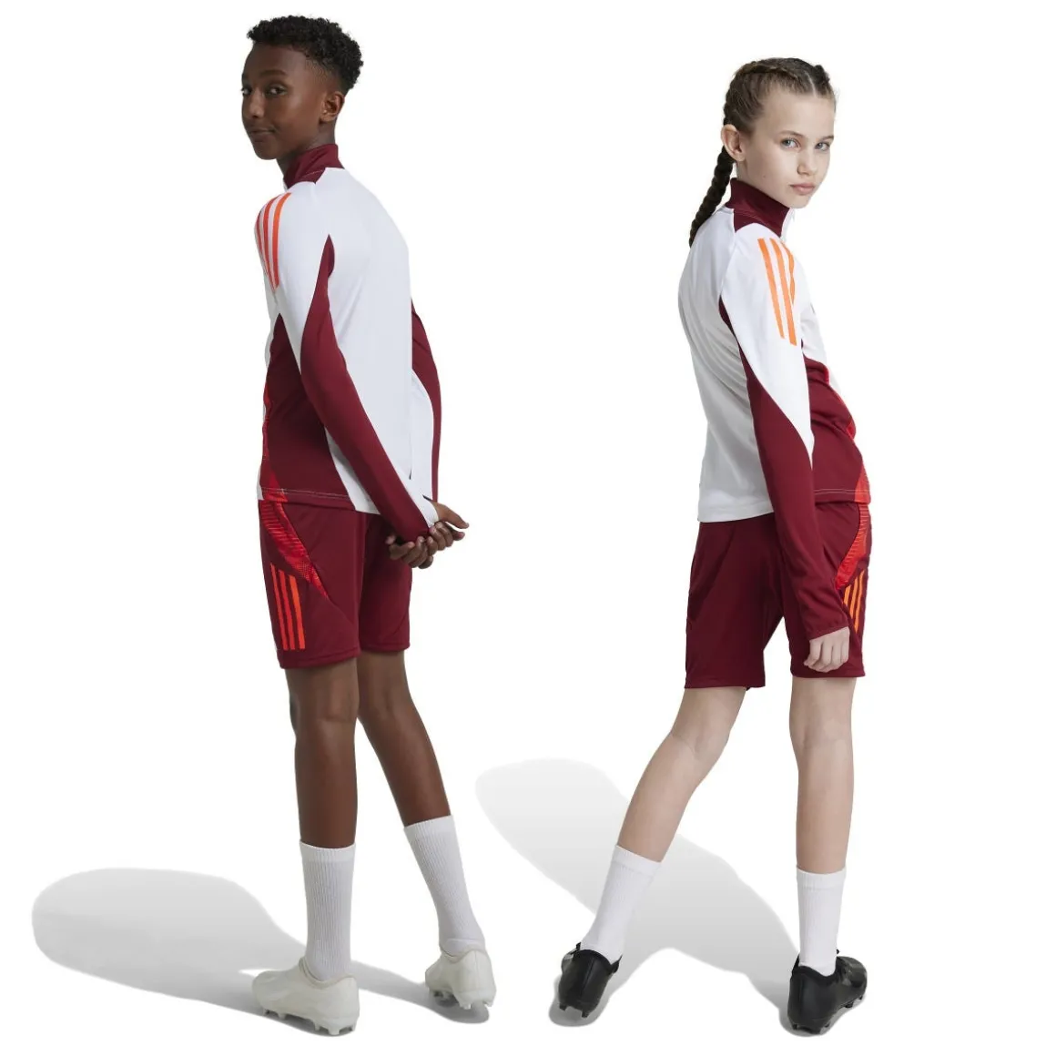 AS Roma Training Shorts, Red, Kids Clearance