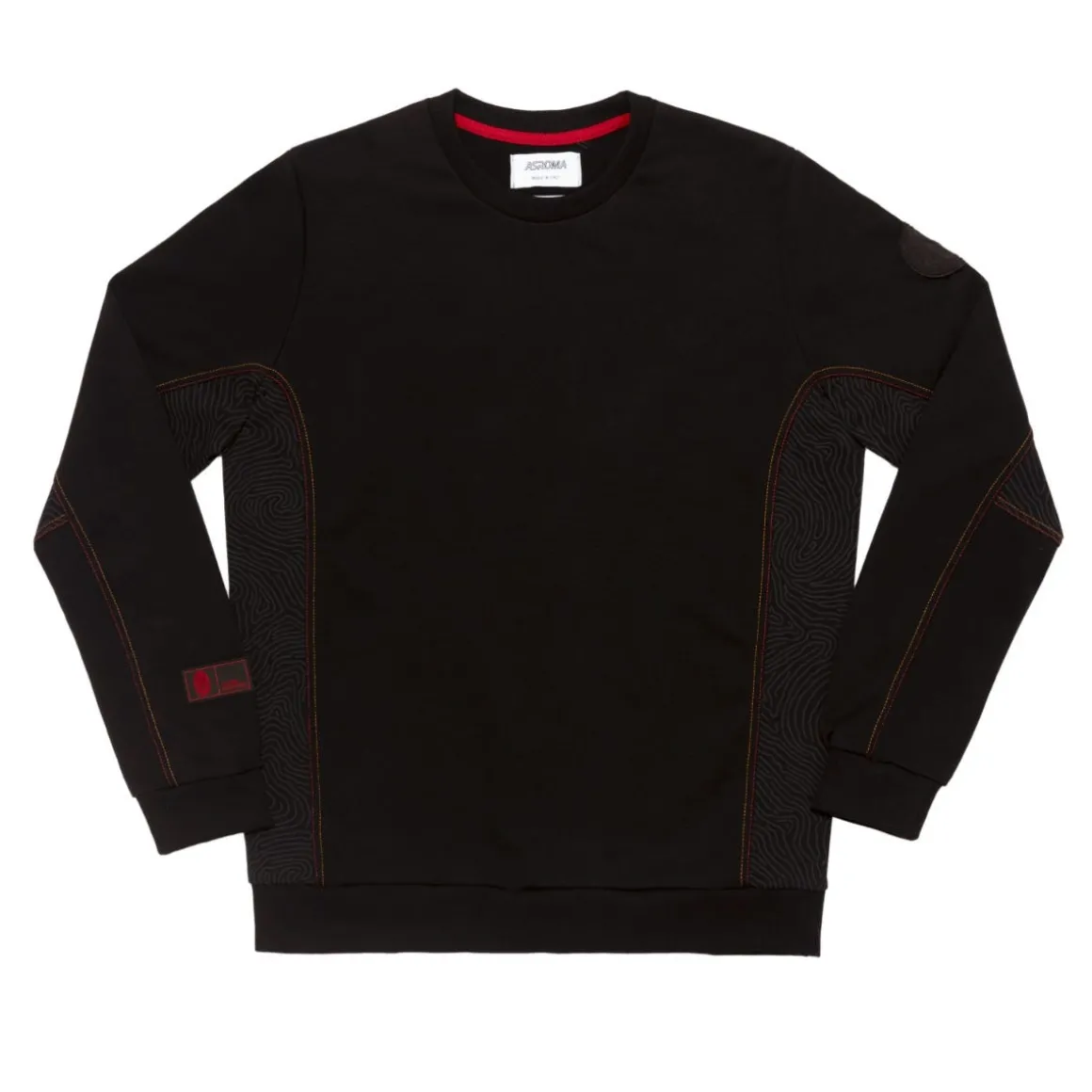 AS Roma ASR logo cotton crewneck sweatshirt, Men, Black Clearance