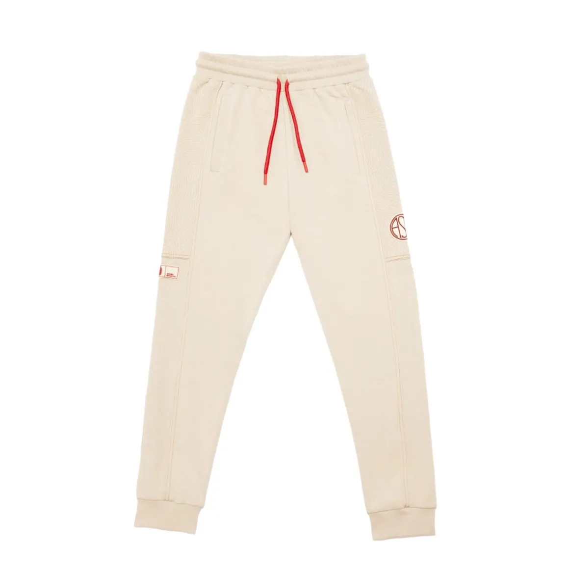 AS Roma ASR logo jogger pants, Men, White Cream Fashion