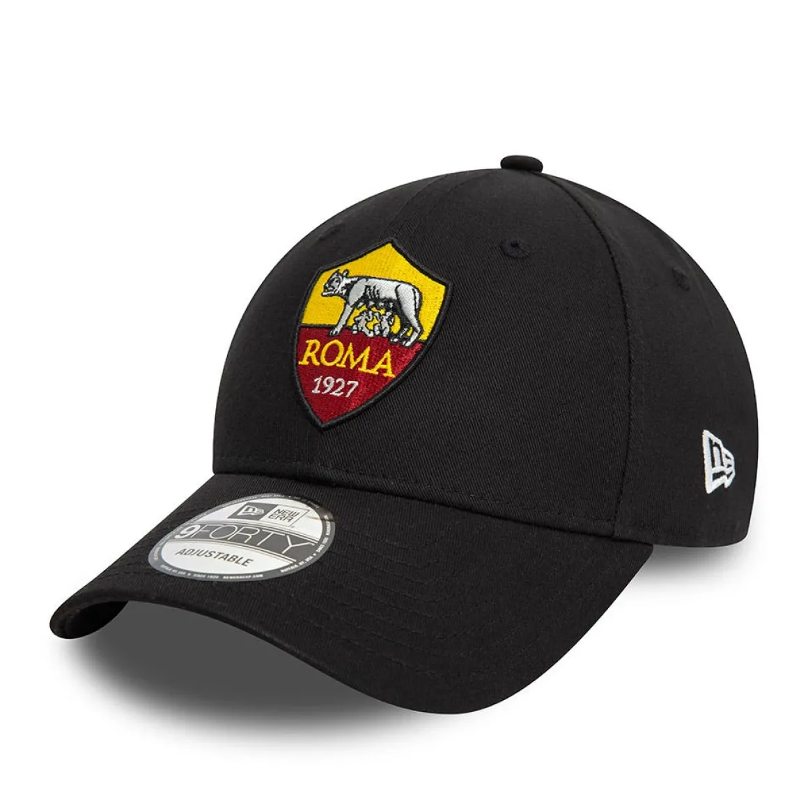 AS Roma 9Forty Logo Crest Cap, Adult, Black Discount