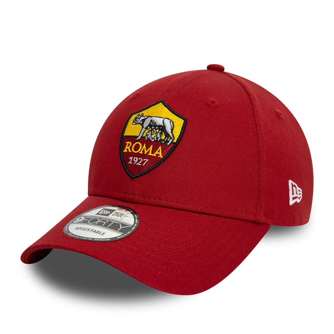 AS Roma 9Forty Logo Crest Cap, Adult, Red Hot