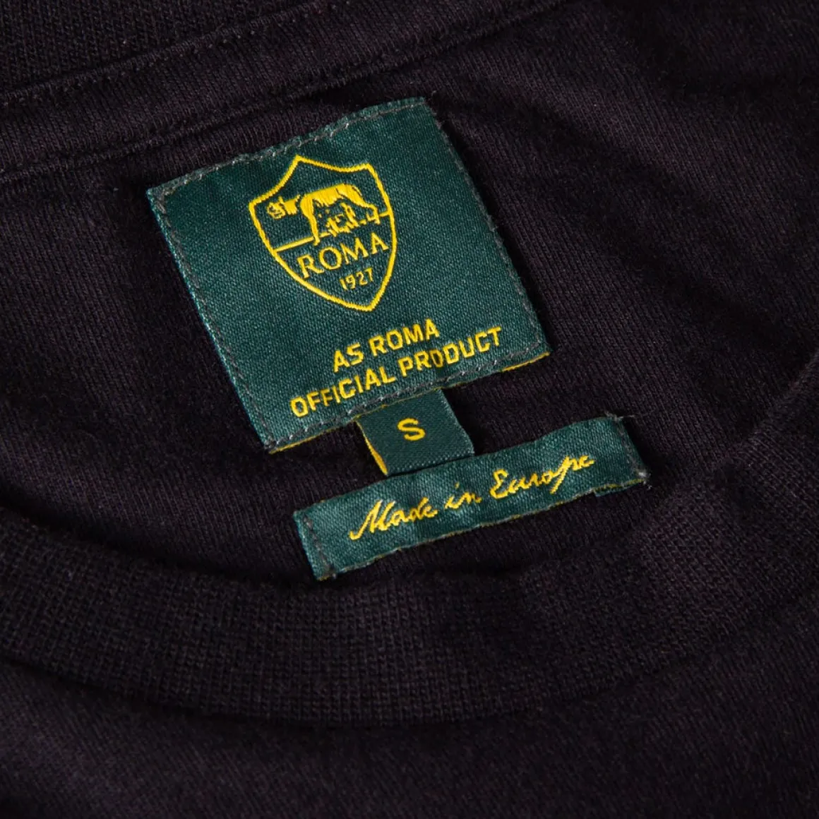 AS Roma Heritage T-shirt, Adult, Black Store