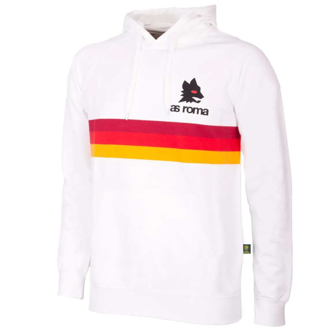 AS Roma Retro striped hoodie with logo Lupetto, Adult, White New