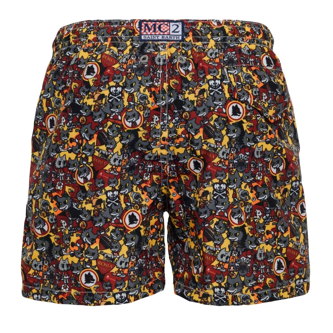 AS Roma Saint Barth x Tokidoki Swimsuit Micro Fantasy, Kids, Burgundy Hot