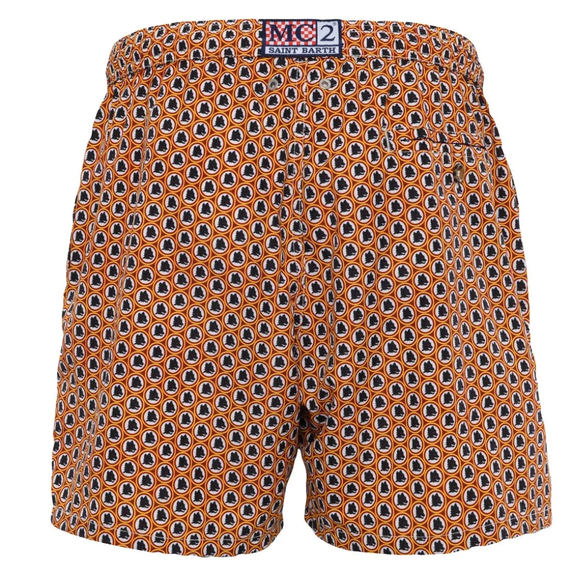 AS Roma Saint Barth Wolf Cub Logo Swimsuit Micro Fantasy, Man, Orange Best