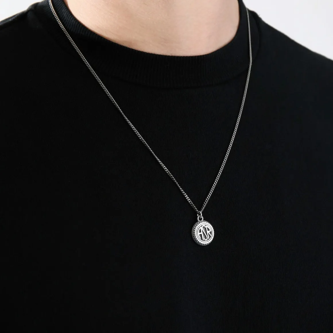 AS Roma Snake Chain Necklace X Nove25 ASR Pendant, Unisex, Sterling Silver Store