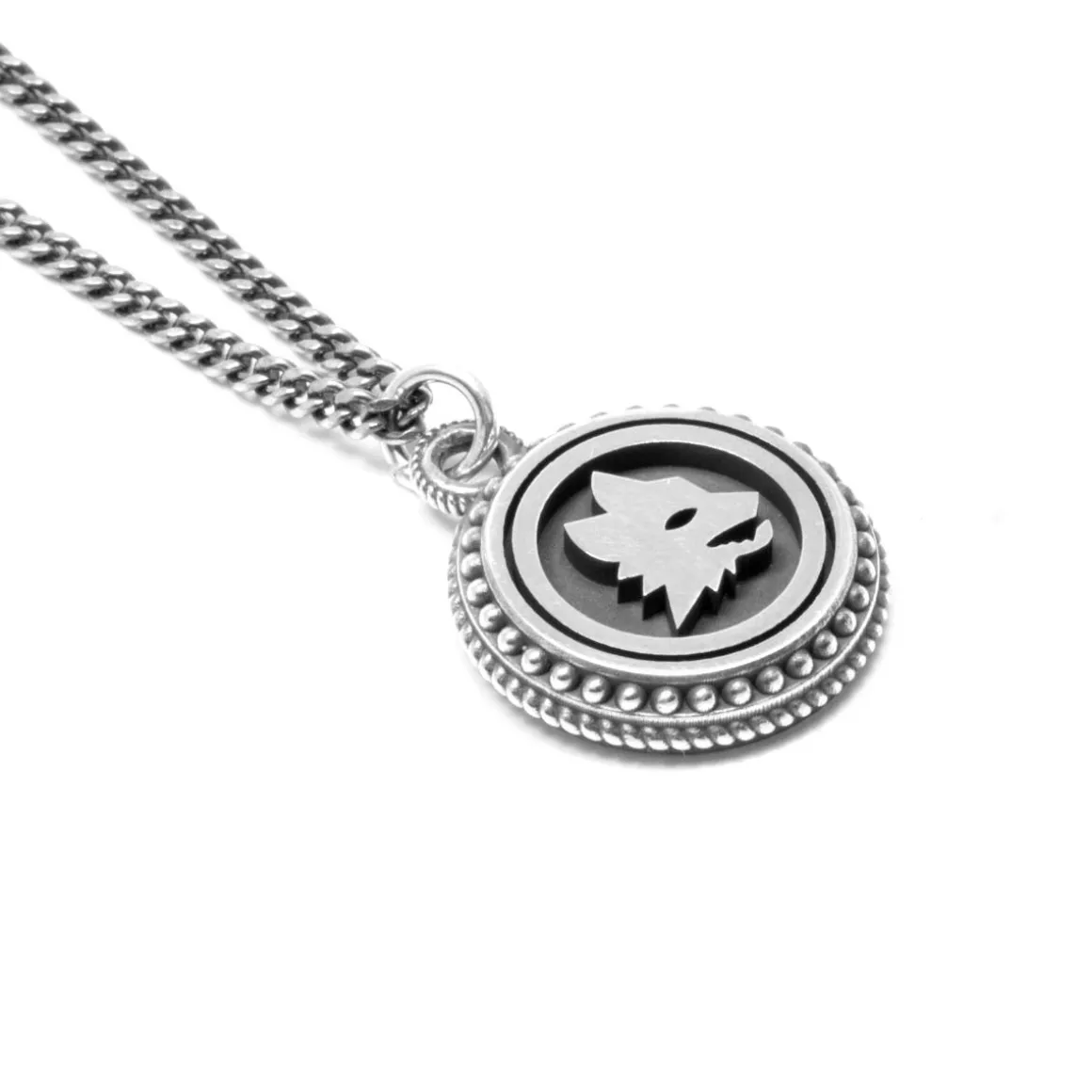 AS Roma Snake Chain Necklace X Nove25 Lupa Pendant, Unisex, Sterling Silver Online