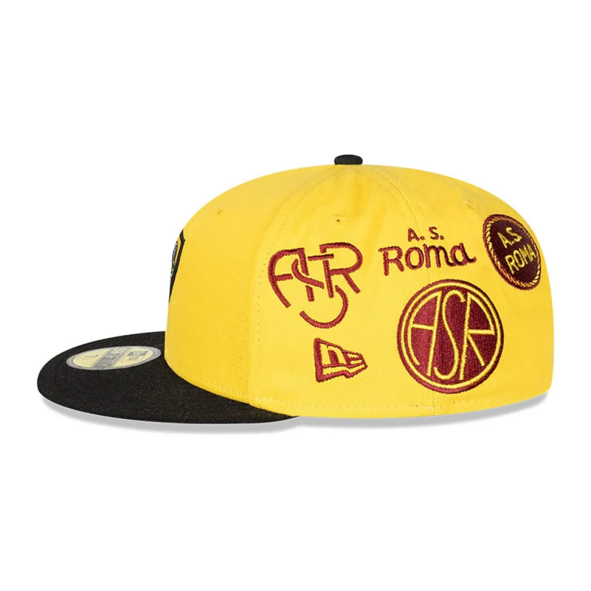 AS Roma Two-tone cap Limited Edition Crest logo 59Fifty New Era X , Adult, Red Cheap